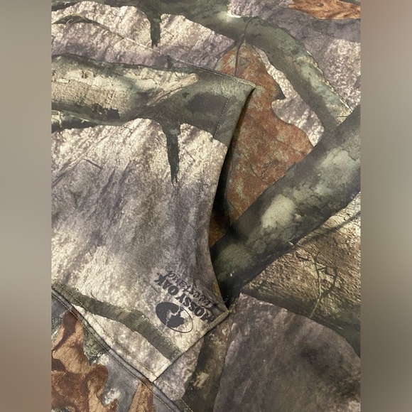 Under Armour Mossy Oak Camo Big Pink Logo Hoodie Women's Small Semi-Fitted - Picture 6 of 9